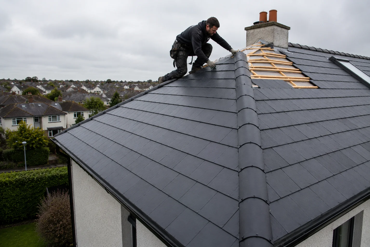 Slate roofing work in County Kilkenny